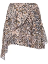 PINKO LEOPARD PRINT MIDI SKIRT