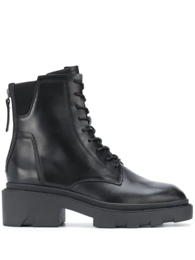 Ash Moody 01 Lace-up Booties In Black