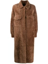 Simonetta Ravizza Single-breasted Coat In Brown