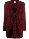 RED VALENTINO RED GIRL EMBROIDERY CARDIGAN