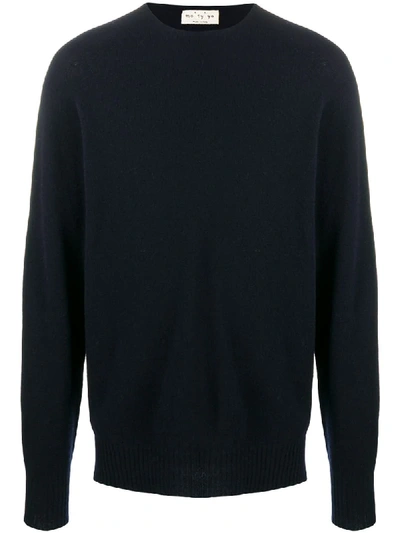 Ma'ry'ya Crew Neck Jumper In Blue