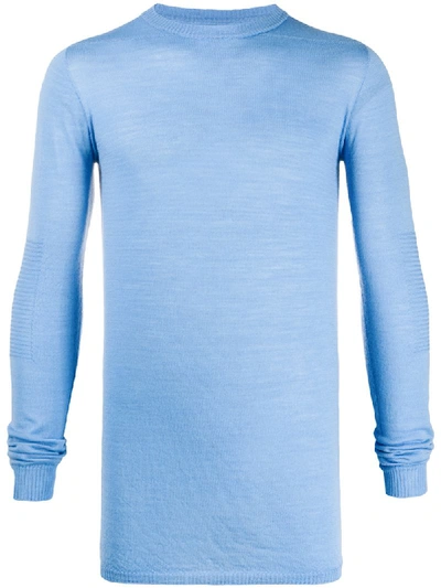 Rick Owens Elongated Style Jumper In Blue