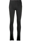 RICK OWENS DRKSHDW HIGH-RISE FRONT SLIT TROUSERS