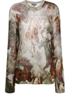 KENZO FLORAL-PRINT KNITTED JUMPER
