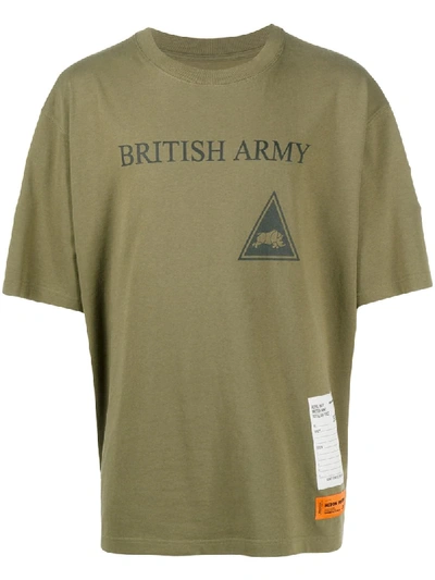 Heron Preston 'british Army' Oversized-t-shirt In Green