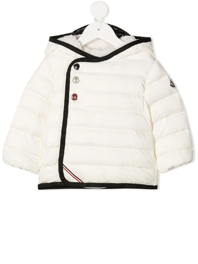 Moncler Babies' 连帽衬垫夹克 In White