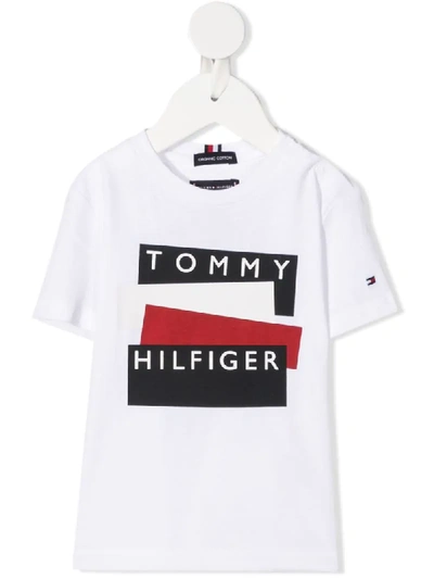 Tommy Hilfiger Junior Babies' T-shirt Mit Logo-print In White
