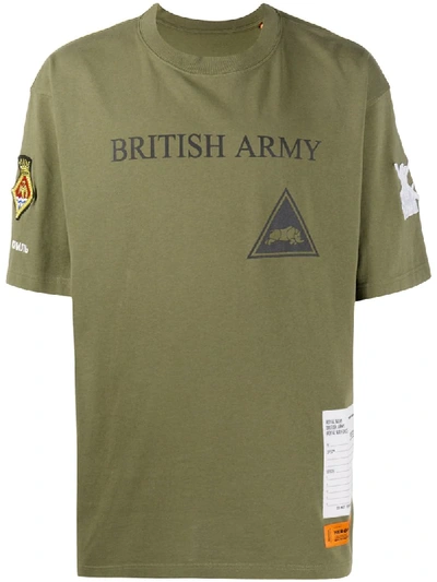 Heron Preston British Army Cotton T-shirt In Green