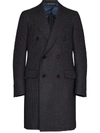CANALI DOUBLE-BREASTED CHECKED COAT