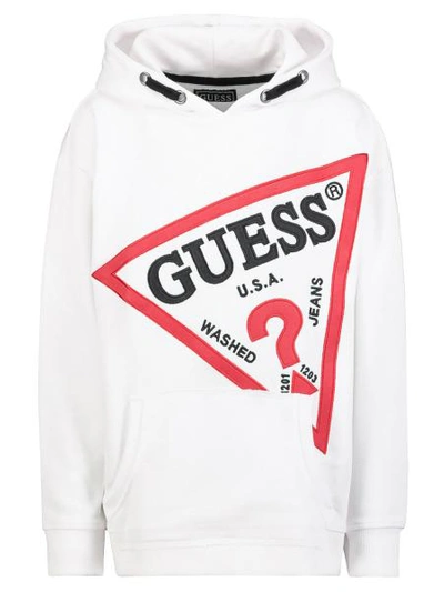 Guess Kids Hoodie For Boys In White