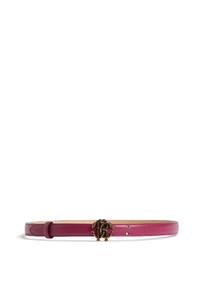 Roberto Cavalli Mirror Snake Belt In Pink
