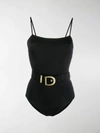 BALMAIN BELTED SWIMSUIT,15643332