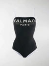 BALMAIN LOGO SWIMSUIT,15643330