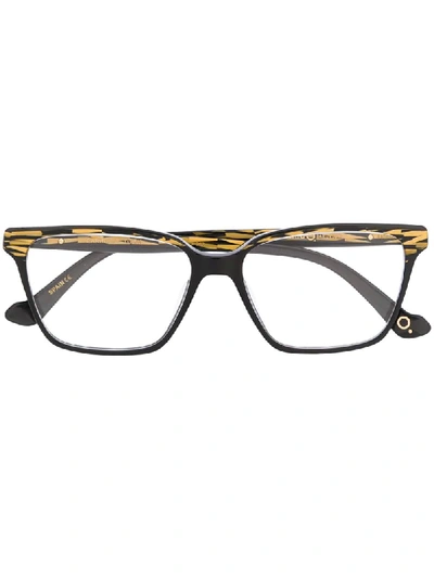 Etnia Barcelona Geometric-pattern Square Frame Glasses In Black