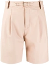 RED VALENTINO HIGH-WAISTED BELTED SHORTS