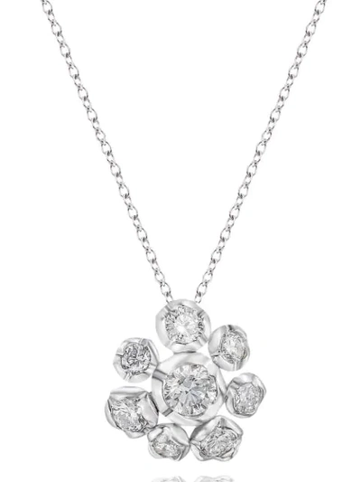 Annoushka 18ct White Gold Marguerite Diamond Flower Pendant Necklace