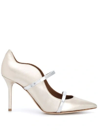 Malone Souliers Pointed Toe Pumps In Gold