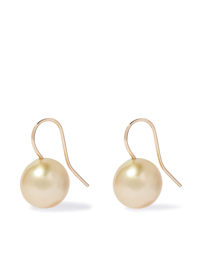 Annoushka 18kt Gold South Sea Pearl Hook Drop Earrings