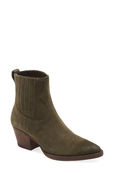 Ash Faith Western Style Chelsea Boot In Aviator Suede