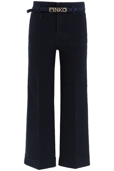 Pinko Peggy Culotte Jeans In Blue