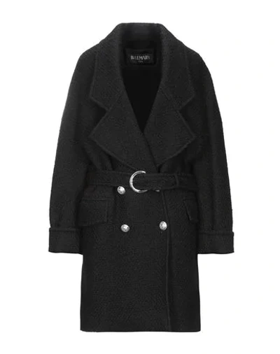 Balmain Coat In Black