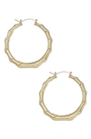 ETTIKA ETTIKA BAMBOO HOOP EARRINGS,E1436.G