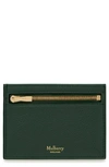 Mulberry Zipped Leather Card Case In  Green