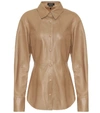 ISABEL MARANT XIAO LEATHER SHIRT,P00482746