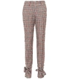 JW ANDERSON CHECKED WOOL SKINNY trousers,P00484823