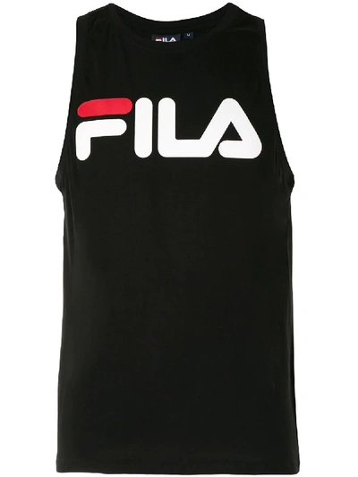 Fila Logo Print Tank Top In Black