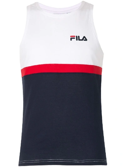 Fila Trägershirt In Colour-block-optik In White