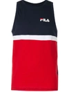 Fila Trägershirt In Colour-block-optik In Blue