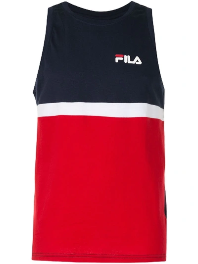 Fila Trägershirt In Colour-block-optik In Blue