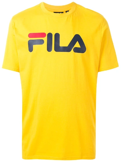 Fila Logo印花t恤 In Yellow