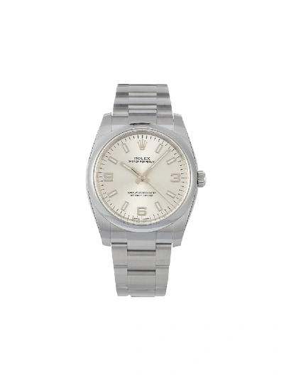 Rolex Oyster Perpetual 34 毫米腕表 In Silver