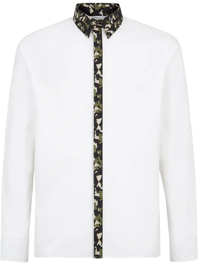 Fendi Camouflage Detail Shirt In White