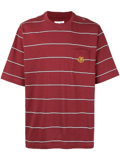 Kenzo Seasonal Striped T-shirt In Red