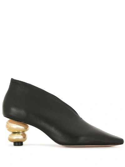 Vicenza Contrast-heel Boots In Black