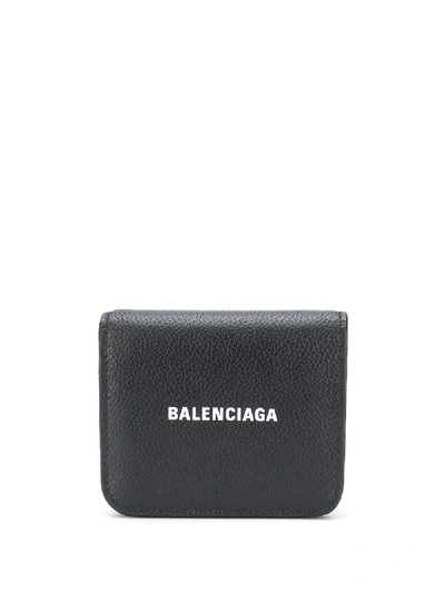 Balenciaga Cash Flap Wallet In Black