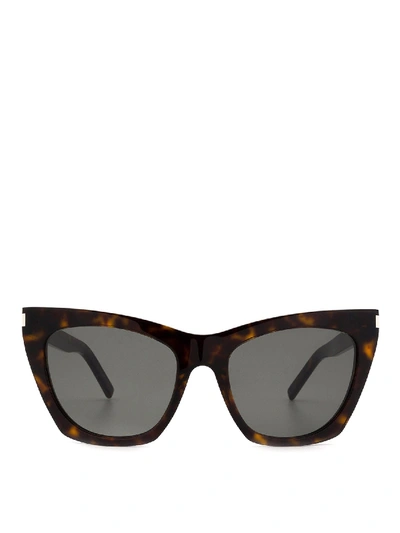 Saint Laurent New Wave Sl 214 Kate Havana Sunglasses In Brown