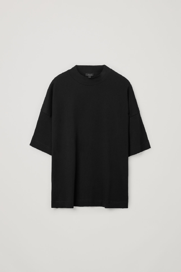 Cos Oversized Boxy Cotton T-shirt In Black | ModeSens