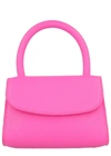 BY FAR MINI HOT PINK LEATHER TOP HANDLE BAG,3254549