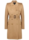 GIVENCHY CAMEL COTTON-TWILL TRENCH COAT,3882475