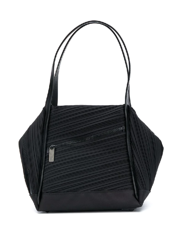 Pleats Please Issey Miyake Pleated Tote Bag In Black ModeSens
