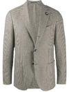 LARDINI TWO BUTTON CHECK PATTERN BLAZER