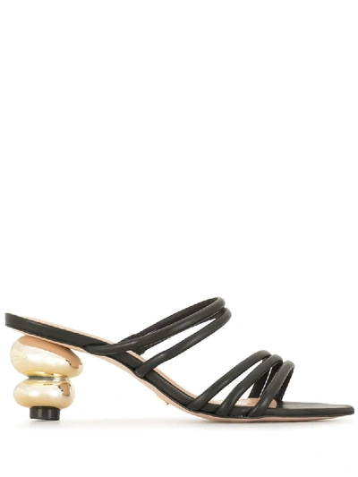 Vicenza Open-toe Mule Sandals In Black