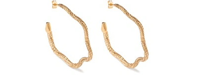 Aurelie Bidermann Snake Hoop Earrings In Gold