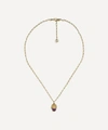 GUCCI GOLD AMETHYST AND DIAMOND LION HEAD PENDANT NECKLACE,000711085