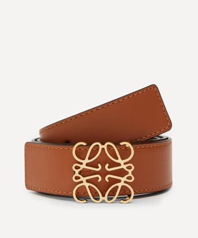 Loewe Reversible Anagram Belt In Brown