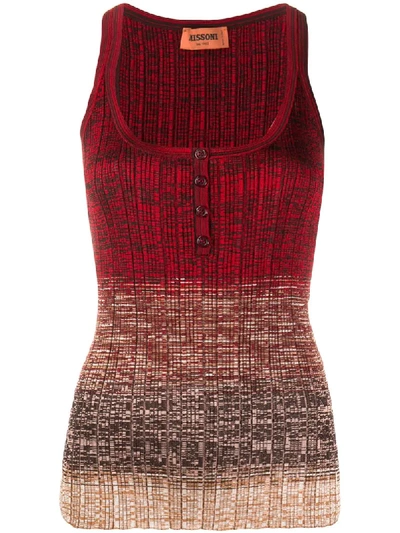 Missoni Knitted Sleeveless Top In Red